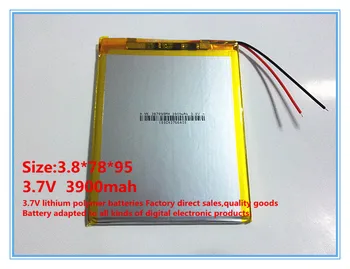 Najlepšie batérie značky Novú Batériu 387895 3900mAH Li-ion Tablet pc batérie Pre 7,8,9 palcové tablet PC ICOO Polymér 3,7 V lithiumio