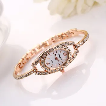 Nové Rose-Gold Zliatiny Quartz Hodinky Ženy, Dievča, Hodiny, Časovač relogio feminino Náramkové hodinky pre ženy, Malé watchband
