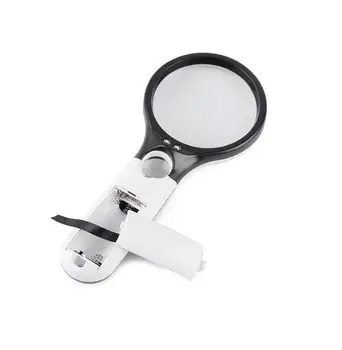 Nový 3 LED Svetlo 45X Ručný Mini Vreckový Mikroskop Čítanie Zväčšovacie Sklo Objektívu Šperky Loupe