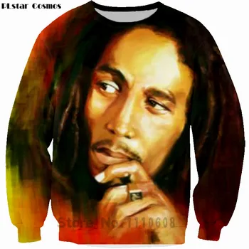 PLstar Ženy/Muži Lumbálna Crewneck Mikina Reggae Hviezda Bob Marley Tlač 3d hoodies Oblečenie Jumper bežné topy veľkosť S-5XL