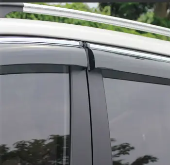 Pre Nissan Qashqai 2016 ABS Plast Okna Clony proti oslneniu Markízy Dážď Slnko Deflektor Stráže Prieduch Zahŕňa Chránič Auto Styling
