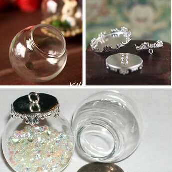 Predaj Voľný lodi!!! NOVÉ 20sets/veľa 25*15 mm sklo svete s bronze/silver base zistenia nastaviť sklo bublina DIY sklenenej fľaštičke prívesok