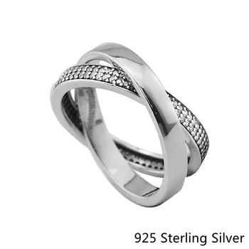 Pôvodné 925 Sterling Silver Krúžky Európsky Štýl Šperky Promise Ring Pre Ženy Móda Charms CKK