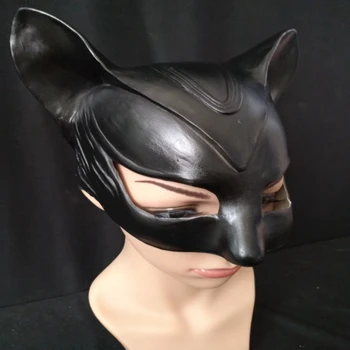 Sexy Kreslených Catwoman Latexovú Masku Plnú Hlavu Gumové Masky Halloween Maškaráda Strany Cosplay Maškarný Kostým, Rekvizity Dospelých Veľkosť