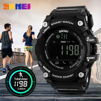 SKMEI Mužov Smart Hodinky Krokomer Kalórií Chronograf Módne Bluetooth Športové Smartwatch Nepremokavé náramkové hodinky Digitálne Hodiny