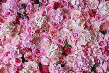 SPR Doprava Zadarmo 10pcs/veľa svetlé ružové svadobné ruže kvet stenu pozadie stôl runner arch umelé kvetinové dekorácie