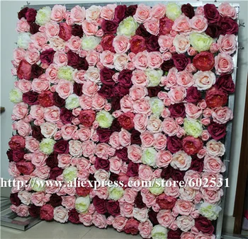 SPR Doprava Zadarmo-10pcs/veľa Umelých svadobné ruže kvet stenu pozadia usporiadanie kvetov cesty vedú kvety dekorácie