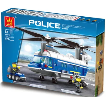 Stavbu modelu auta mesta Heavy-Výťah Vrtuľník 3D blok Vzdelávací model budovy hračky hobby pre deti 5