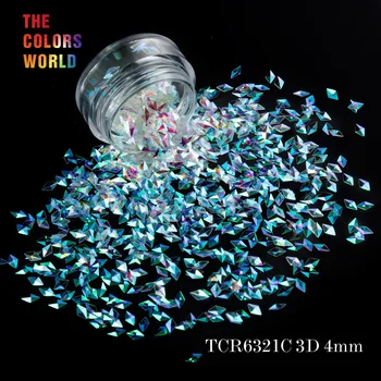 TCT-049 3D Efekt 4 MM Diamant Tvaru 12 Farieb Lesk Sada Na Nechty, Glitter Flitrami Nail Art Decoration make-up Facepaint urob si sám