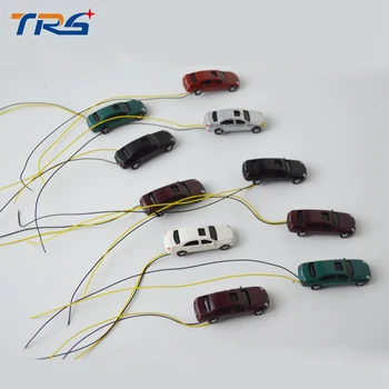 Teraysun Svetlo autá architektúry model mierka 1:200 modely vláčikov rozloženie plastové autá 50pcs