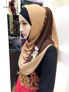 TJ39 Módne moslimských hidžáb ženy šatky čipky jednoduché nosenie moslimských islamská šatka šatky