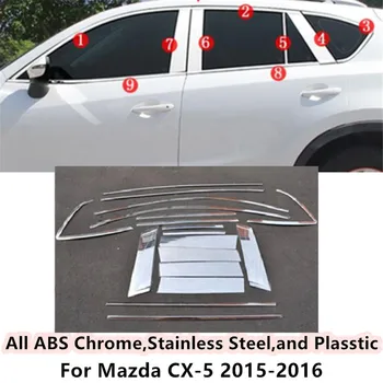 Top Mazda CX-5 CX5 2016 orgán tvarovania účesu palice z nehrdzavejúcej ocele Auto okno obloha pilier windows stredný pás čalúnením rám