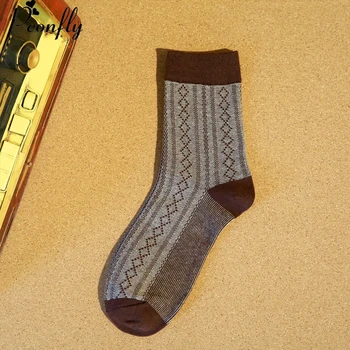 Trubice Ponožky pánske Klasické Lozenge Ponožky Človek Značky All-Zápas Bavlnené Ponožky Mužov Business Vysokej Kvality 5 paríž/veľa