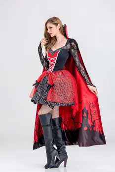 Upír kráľovná Kostým pre Ženy Gotický demon Halloween Kostýmy pre Ženy, Karneval, Maškarný Kostým