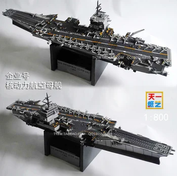 USS Enterprise lietadlová CVN65 DIY papier model troch-dimenzionální papier umenie vojenské hračky