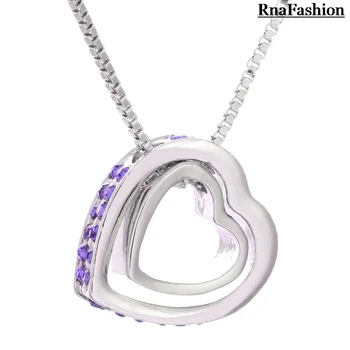 Veľkoobchod Rakúsko Crystal Kamienkami charms srdce náhrdelník osobné šperky Večnej Lásky Medu WomenCasual a Móda
