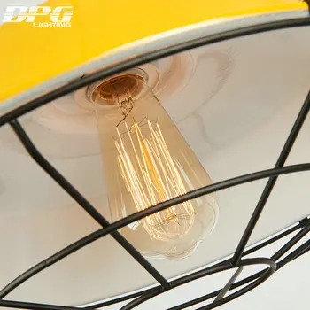 Vintage Rustikálny Kovové tienidlo Edison Prívesok lampy, svetlá Retro Lesk tieň visí lampe Svietidlo Priemyselné osvetlenie lamparas