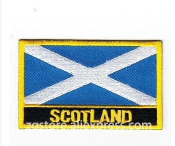Výšivky Škvrny Národnej vlajky Škótsko Vlajka Škvrny Žehlička na 8.0x5.0cm Vlastné Záplaty