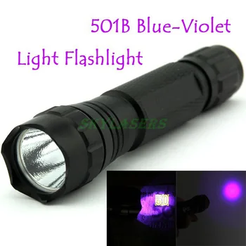 WF-501B LED Baterka 375NM UV Ultra Blue Fialová Blacklight Nepremokavé Baterky Lampy 18650