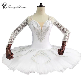 White swan lake profesionálne balet tutus,palacinka tutu s kvetmi,tanec klasický balet tutu pre girlsBT9108