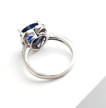 Yunkingdom láska srdce dizajn a módne romantický prsteň tmavo modrá cz kryštálmi Prstene pre Ženy bižutérie X0030