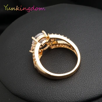 Yunkingdom Zapojenie crystal prstene, šperky ženský kostým príslušenstvo zirkón