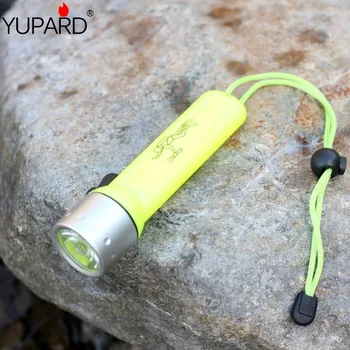 YUPARD Žltá Pro Vodotesné Podvodné Potápanie Potápanie Nepremokavé Q5 LED Baterka Baterky Lampy žlté svetlo AA batérie, rybolov