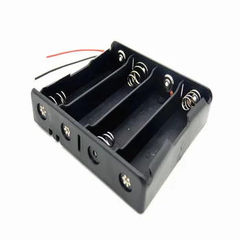 ZUCZUG nové 4x18650 Li-ion Batéria Úložný Plastový Klip Držiteľ Prípade Box 8 Pin Kontakt Čierne (3,7 V-14,8 V V) Batéria Úložné Boxy