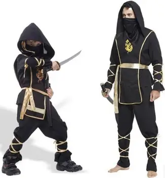 čierny kostým ninja ninja oblečenie halloween kostýmy pre deti čierny kostým bojovník kostým karneval šaty