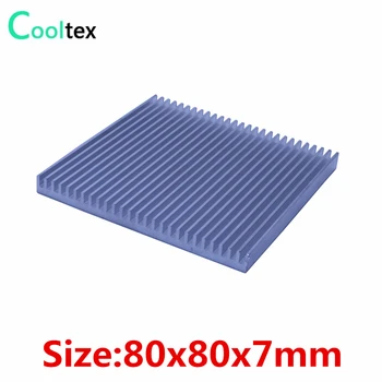 (Špeciálne ponuky) 80x80x7mm Hliníkový chladič chladiča radiátor pre Elektronický čip odvod tepla chladenie