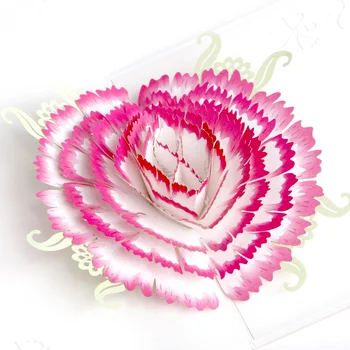Šťastný Deň matiek 3D popup pohľadnice Tvorivá MAMA darčeky, pohľadnice, obálky Festival kvetov, laser cut duté ručné